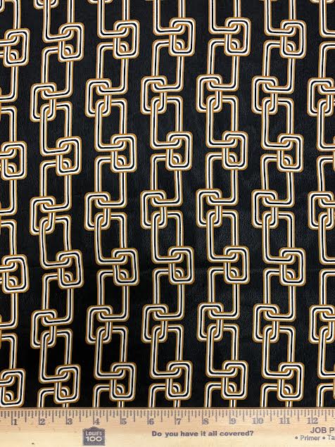 Fendi | Gold Chain on Black | Viscose