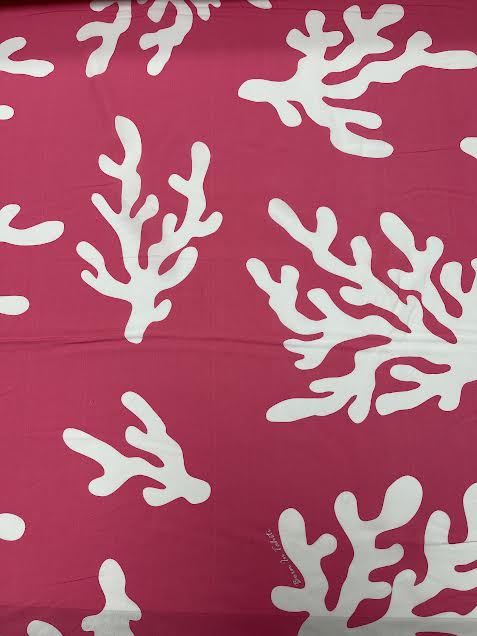 Coral Reef on Hot Pink | Viscose | Made in Italy