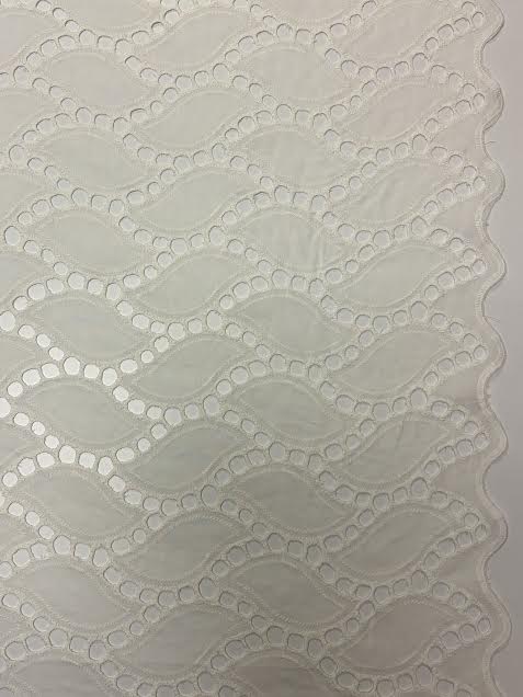 White Wave Sangallo Eyelet Cotton | Lace | Made in Italy