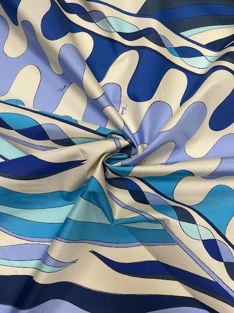 Blue Pucci | Silk Georgette | Made in Italy