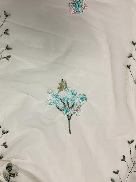 Pink and Light Blue Floral Ombre | Lace