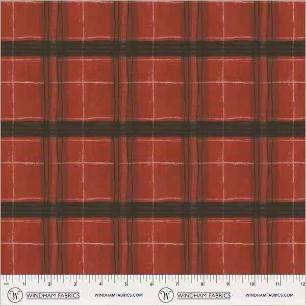 Window Pane Plaid in Barn Red | The Plaid One | Marcia Derse