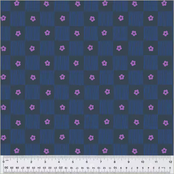 Footpath in Indigo | Heather Ross | Ruby and Bee Blenders