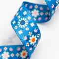 Webbing 1.5" Florametry Br Blue  |  Stitch Supply #25 | By the yard