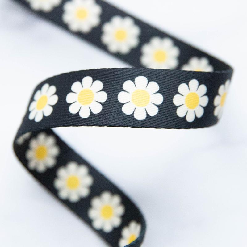 Webbing 1"  Daisy in Yellow  |  Stitch Supply #25 | By the yard