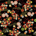 Geo Asian Floral Metallic in Black | CHONG-A HWANG | Lotus Garden