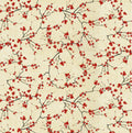 Cherry Blossom Branches Metallic in Cream | CHONG-A HWANG | Lotus Garden