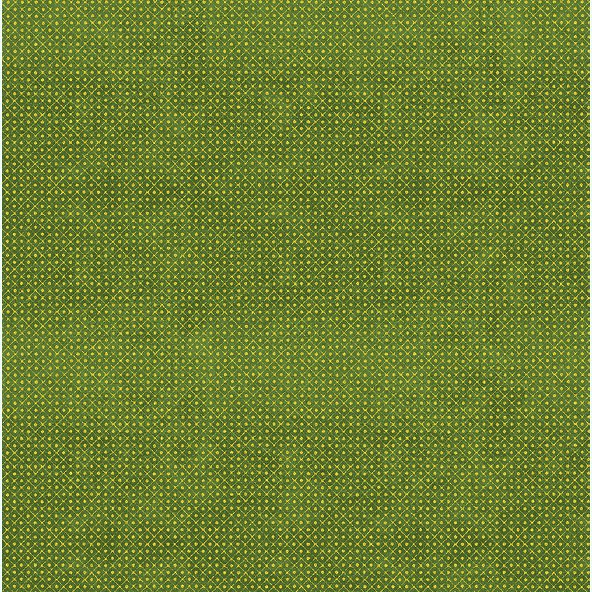 Asian Metallic Geo Dots in Green | CHONG-A HWANG | Lotus Garden