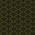 Japanese Seigaiha Metallic in Black | CHONG-A HWANG | Lotus Garden