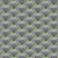 Japanese Seigaiha Metallic in Grey | CHONG-A HWANG | Lotus Garden