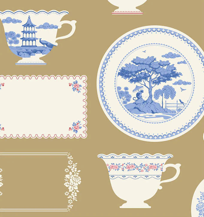 Labels & Ornaments in Ochre | Tone Finnanger | Tilda Fabrics | Something Blue