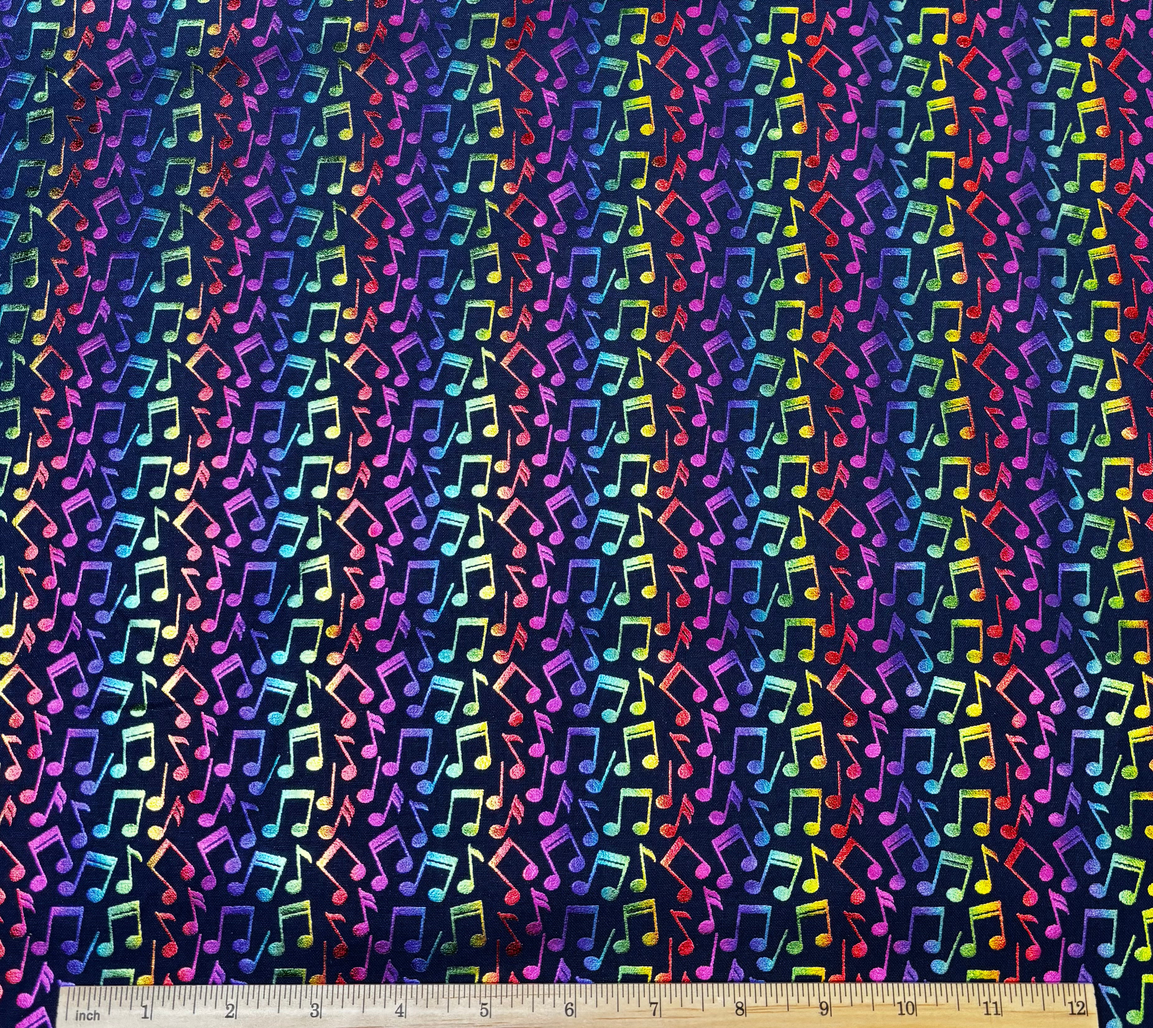 Bright Music Notes Foil | Cotton