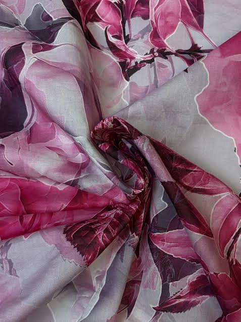 Pink With Flowers | Cotton