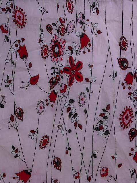 Pink With Florals | Cotton Voile