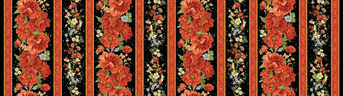 ASIAN FLORAL 11" STRIPE MET IMPERIAL | CHONG-A HWANG | Imperial Bloom