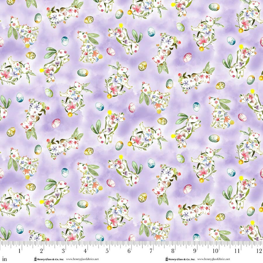 Tossed Bunnies in Lilac | Catherine Bartolli | Basket Full of Blessings