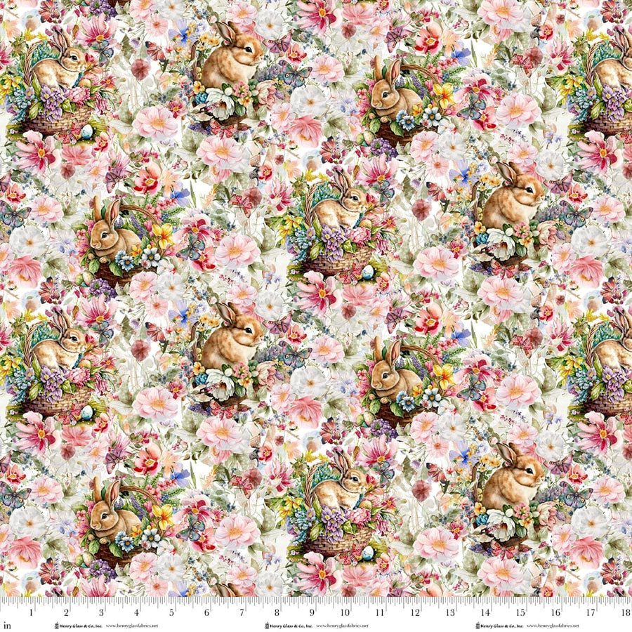 Packed Floral and Bunnies | Catherine Bartolli | Basket Full of Blessings