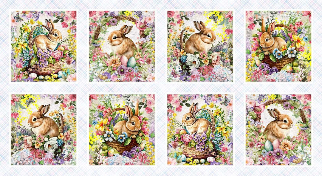 Continuous Blocks | Bunnies in Soft Lilac | Catherine Bartolli | Basket Full of Blessings