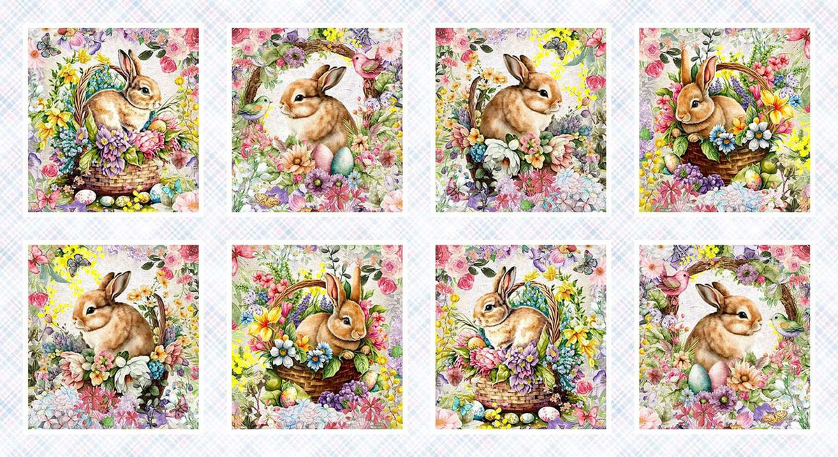 Continuous Blocks | Bunnies in Soft Lilac | Catherine Bartolli | Basket Full of Blessings