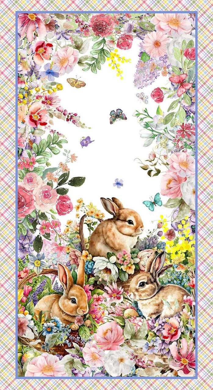 Bunny Panel in Powder Pink | Catherine Bartolli | Basket Full of Blessings