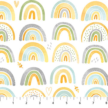 Rainbows in White Multi | Sunny Safari
