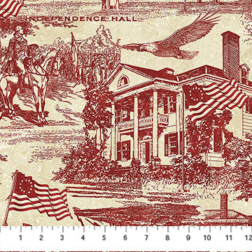 Toile Red-Beige  | America 250-Stonehenge