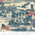 Toile in Navy-Beige  | America 250-Stonehenge