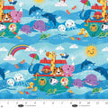 Noah's Ark in Blue | Lindsey Sager | Noah and Friends| Price Per panel