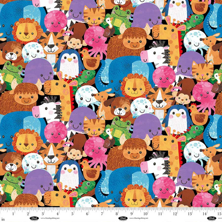 Collage in Multi | Lindsey Sager | Noah and Friends| Price Per panel