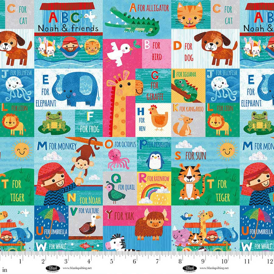 Patchwork in Multi | Lindsey Sager | Noah and Friends| Price Per panel