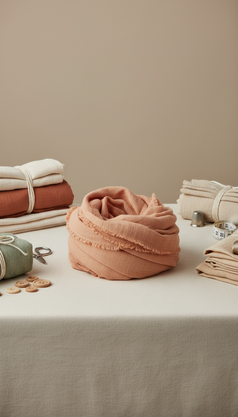 Apricot Linen Fabric Bundle