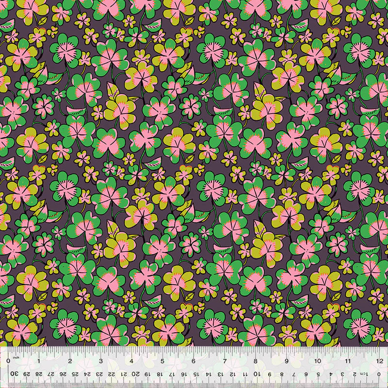 Clover in Eggplant | Heather Ross | Forestburgh