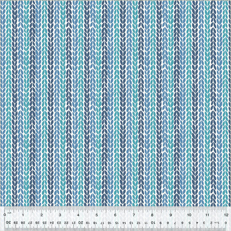 Leaf Stripe in Denim | Allison Harris | Clover & Dot