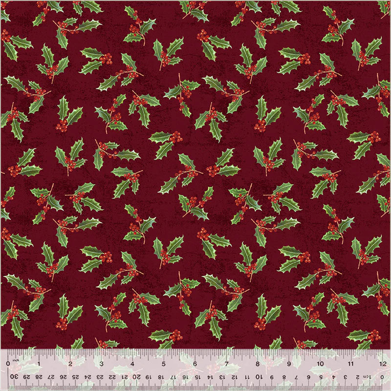 Touch of Holly in Burgundy | Whistler Studios | Holiday Splendor
