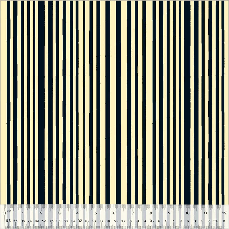 Mini Stripe in Ink/Vanilla Custard | Annabel Wrigley | Kaleidoscope