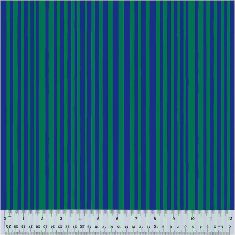 Mini Stripe in Majorelle Blue/Kelp | Annabel Wrigley | Kaleidoscope