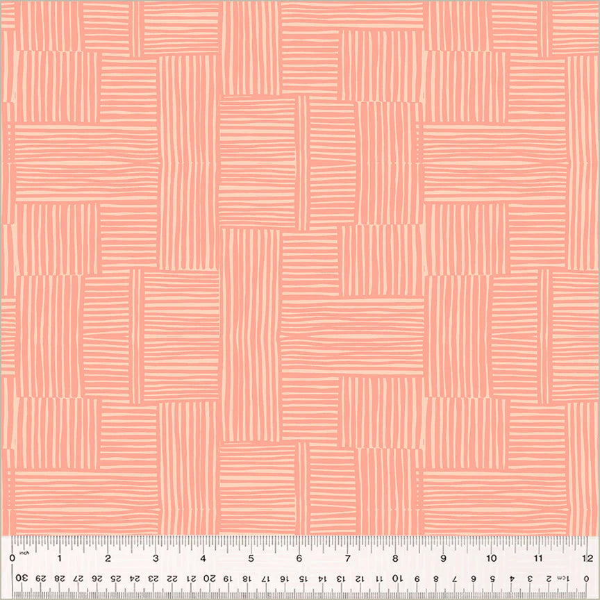 Woven in Shell/Peachy | Heather Ross | Ruby and Bee Blenders