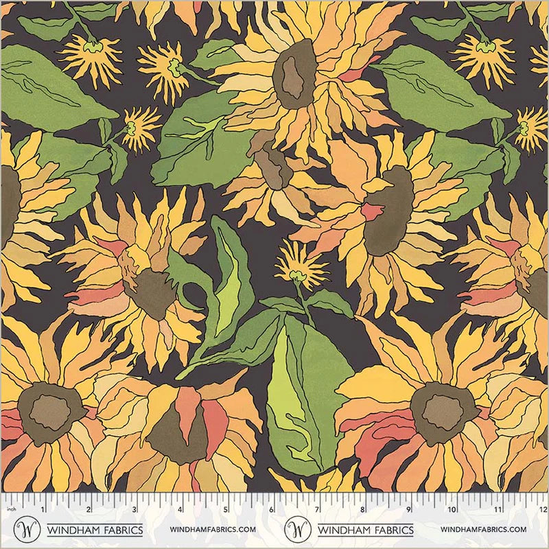 Big Yellows in Charcoal | by Laura Heine | Flowers on Main
