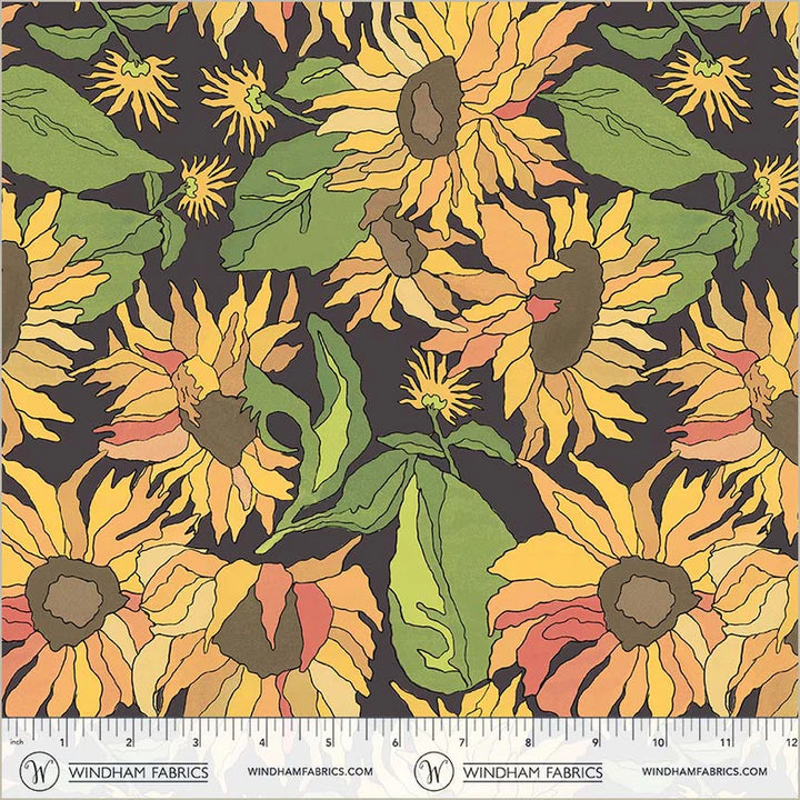 Big Yellows in Charcoal | by Laura Heine | Flowers on Main