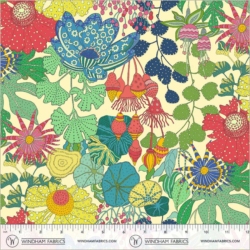 Peony Park in Cream | Sunshine | Sally Kelly