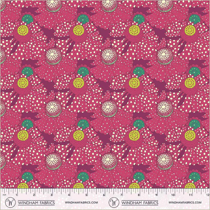 Polka Flower in Plum | Sunshine | Sally Kelly