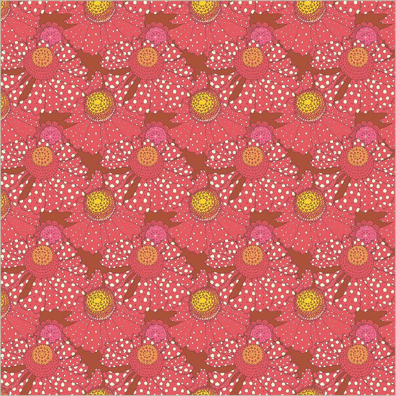 Polka Flower in Crimson | Sunshine | Sally Kelly