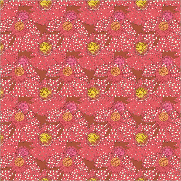 Polka Flower in Crimson | Sunshine | Sally Kelly
