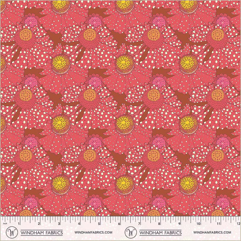 Polka Flower in Crimson | Sunshine | Sally Kelly