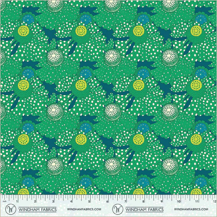 Polka Flower in Chlorophyll | Sunshine | Sally Kelly