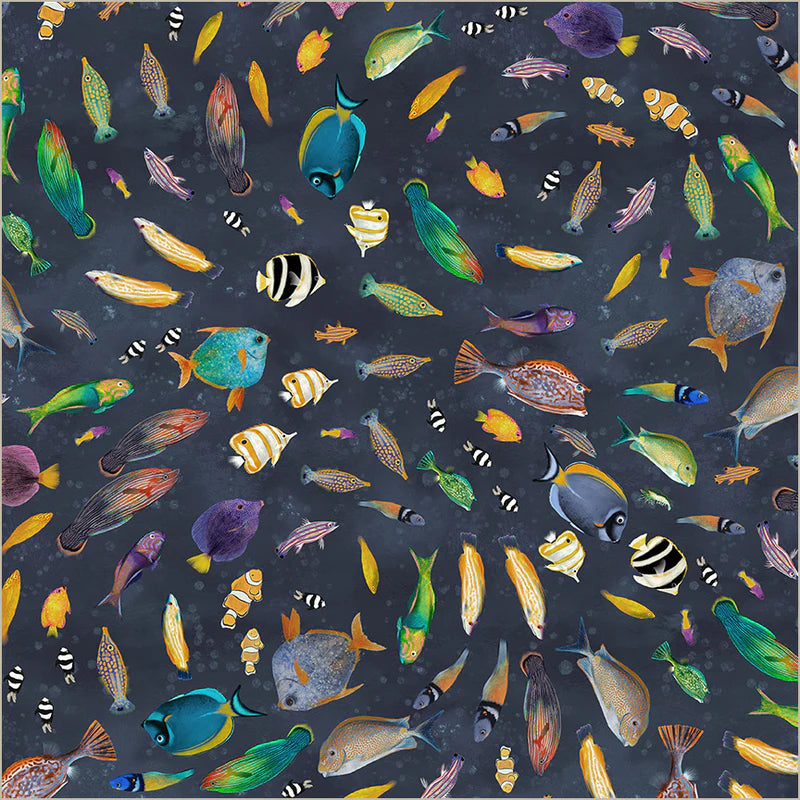 Shoal of Fish in Deep Blue | Katharine Quinn | Deep Blue