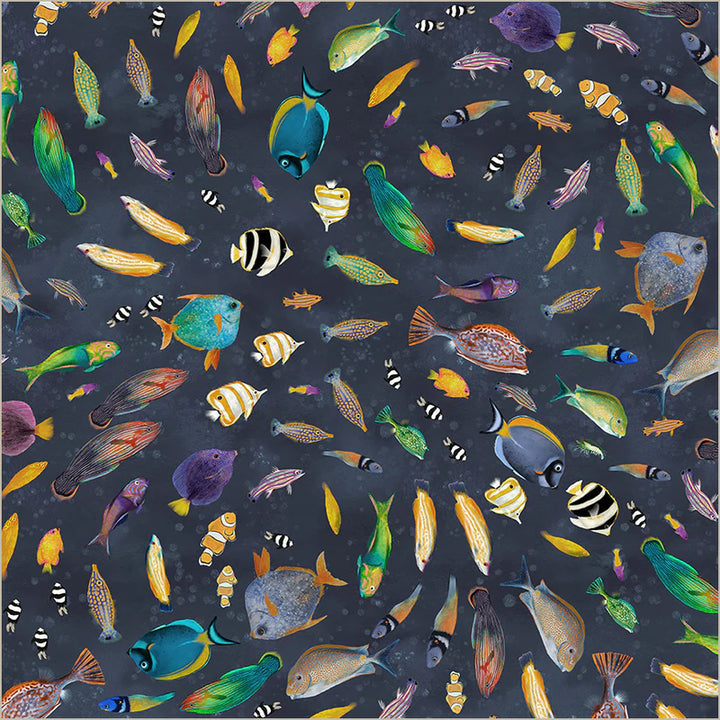 Shoal of Fish in Deep Blue | Katharine Quinn | Deep Blue