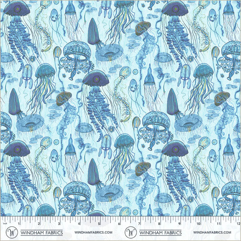 Jellyfish Field in Aqua | Katharine Quinn | Deep Blue
