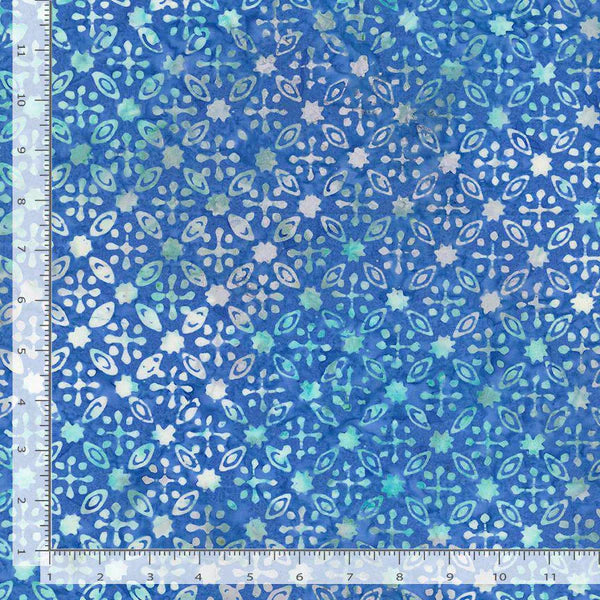 Bluebell Forget Me Not Flower Fence  | Timeless Treasures | Tonga Batiks Bluebell Collection