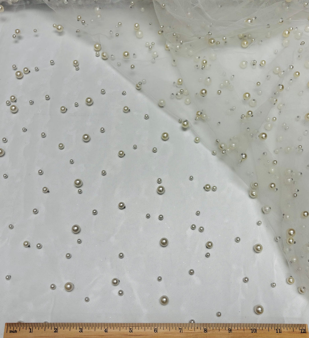 Pearl w/ Sequin Mesh| Ivory